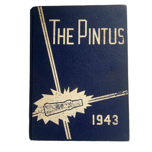 Hardcover 1943 The Pintus Veedersburg Indiana High School Yearbook signatures - Picture 1 of 5